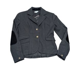 SUNDANCE Wool Blend Black Blazer Jacket Preppy Equestrian  (Women's Size 2)